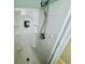 Modern shower stall with adjustable showerhead and convenient dispenser for soap and shampoo at 6001 - 1599 S Kings Hwy., Myrtle Beach, SC 29575