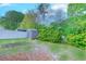 Fenced back yard with storage shed at 834 Holly Sands Blvd., Little River, SC 29566