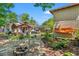 Expansive backyard with fire pit, cozy gazebo, and attractive landscaping, perfect for relaxing and entertaining guests at 1021 Myrtle Dr., Surfside Beach, SC 29575