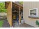 Open storage shed providing ample space for organizing outdoor equipment and tools to keep the yard tidy and clutter-free at 1021 Myrtle Dr., Surfside Beach, SC 29575