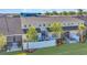 Aerial view of charming townhomes featuring fenced patios and lush landscaping at 224 Je Edward Dr. # 17, Myrtle Beach, SC 29588