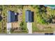 Aerial view of a home highlighting its location and surrounding landscape of neighboring homes at 3096 Hugo Rd., Conway, SC 29527