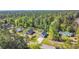 Scenic aerial view of a home nestled among lush greenery, offering privacy and tranquility at 3096 Hugo Rd., Conway, SC 29527