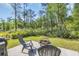 Cozy backyard with seating and a fire pit, ideal for outdoor relaxation and gatherings at 3096 Hugo Rd., Conway, SC 29527