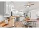Well-lit kitchen featuring stainless steel appliances, generous countertops, and a cozy breakfast nook at 319 Sparrow Dr., Surfside Beach, SC 29575