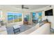 This is a living room with a view and balcony overlooking the river or lake at 4560 Greenbriar Dr. # 306B, Little River, SC 29566