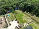 Aerial view of a large lot with a dock and water access, perfect for building a dream home at 476 Honeyhill Loop, Conway, SC 29526