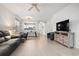 Open-concept living and dining area with modern furnishings and abundant natural light at 5750 Oyster Catcher Dr. # 714, North Myrtle Beach, SC 29582