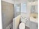 Well-lit bathroom featuring a glass shower, and modern fixtures at 64 Reef Run Rd., Pawleys Island, SC 29585