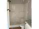 Bathroom with shower, toilet, and granite vanity at 8054 Mill Pond Rd., Galivants Ferry, SC 29544