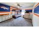 Fun bedroom design, including bunkbeds, TV, and fun wall design at 897 Wild Leaf Loop, Conway, SC 29526