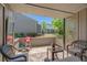 Charming covered patio provides a private outdoor space at 10301 N Kings Hwy. # 8-1, Myrtle Beach, SC 29572