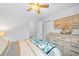 Bright bedroom featuring a comfy bed, ceiling fan, and soft natural lighting at 115 Foxford Dr., Conway, SC 29526