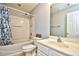 Bathroom featuring shower/tub and vanity area with sink and mirror at 121 Olde Towne Way # 2, Myrtle Beach, SC 29588