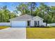 Beautiful single-story home with a well-manicured lawn, concrete driveway, and an attached garage at 146 Brittmore Park Pl., Myrtle Beach, SC 29588