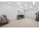 Large garage featuring bright lighting, ample open space, and a built in work bench at 1623 27Th Ave. N, North Myrtle Beach, SC 29582