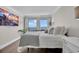 Charming bedroom with ocean view, large-screen TV, and cozy bed arrangement at 2001 S Ocean Blvd. # 406, Myrtle Beach, SC 29577