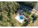 Aerial view of the community pool with lounge chairs and surrounding landscape at 2039 Chadbury Ln., Myrtle Beach, SC 29588