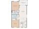 Condo floor plan featuring Primary bedroom, living room, kitchen, and a screened balcony at 214 Landing Rd. # I, North Myrtle Beach, SC 29582