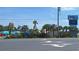 Myrtle Waves Water Park with water slides, palm trees, and buildings at 342 Red Fox Rd., Myrtle Beach, SC 29579