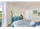 Comfortable bedroom with blue accents, a stylish dresser, and soft carpeting at 500 Honeyhill Loop, Conway, SC 29526