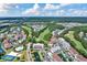 Aerial shot showcasing a golf community with condos and beautiful landscape at 5750 Oyster Catcher Dr. # 1135, North Myrtle Beach, SC 29582