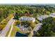 Aerial view of building with nearby pond, parking and green space at 6015 Catalina Dr. # 132, North Myrtle Beach, SC 29582