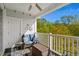 Cozy patio with comfortable seating, a ceiling fan, and scenic outdoor views, creating a relaxing experience at 6015 Catalina Dr. # 132, North Myrtle Beach, SC 29582