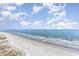 Wide beach view with ocean waves lapping the shore and people enjoying the sun on the sand at 6100 N Ocean Blvd. # 804, North Myrtle Beach, SC 29582