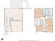 Detailed floor plan displaying the layout of the two-story house, including the living spaces, bedrooms, and bathrooms at 650 Woodman Dr., Conway, SC 29526