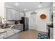Grey cabinets, granite countertops, and stainless steel appliances in the kitchen at 948 Jackline Place # 201, Murrells Inlet, SC 29576