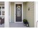 Inviting front door with decorative wreath, enhancing curb appeal at 101 Cowan Pl., Myrtle Beach, SC 29588