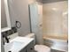 Bathroom featuring tub and shower combination and modern vanity at 212 Weyburn St., Myrtle Beach, SC 29579