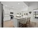 Modern kitchen featuring stainless steel appliances, a large island, and stylish seating at 255 Augusta Green Way, Myrtle Beach, SC 29579