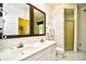 Bathroom featuring a double vanity, mirrors, and shower at 273 Golden Bear Dr. # F3, Pawleys Island, SC 29585