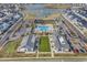 Aerial shot of community amenities including pool, clubhouse and recreational areas at 296 Switchgrass Loop, Little River, SC 29566