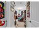 Bright craft room featuring a chandelier and ample storage space at 296 Switchgrass Loop, Little River, SC 29566