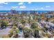 Stunning aerial view of condo complex and city skyline with beach in the background at 404 72Nd Ave. N # 206, Myrtle Beach, SC 29572