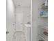 Clean laundry room with washer, dryer, shelving, and door to the outside at 5333 Abbey Park Loop, Myrtle Beach, SC 29579