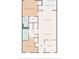 Detailed floor plan showcasing the layout of the primary bedroom, living room, and kitchen at 5801 Oyster Catcher Dr. # 912, North Myrtle Beach, SC 29582
