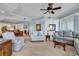 Spacious living room featuring comfortable seating, fireplace, and elegant decor at 9547 Edgerton Dr. # 702, Myrtle Beach, SC 29572