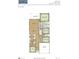 Floor plan of a three bedroom home including the great room, kitchen, and owner's suite at 1232 Needle Grass Loop, Myrtle Beach, SC 29579