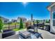 Backyard featuring a patio area with wicker furniture and grill at 233 Astoria Park Loop, Conway, SC 29526