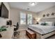 Well decorated bedroom with a queen bed and coastal accents at 233 Astoria Park Loop, Conway, SC 29526
