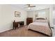 Bedroom featuring vintage furniture, carpet, a ceiling fan, and a window at 3110 Bramble Glen Dr., Myrtle Beach, SC 29579