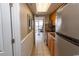 Efficient kitchenette with stainless steel appliances, sleek countertops, and an ocean view at 6804 Ocean Blvd. N # 625, Myrtle Beach, SC 29572