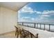Enjoy the view on this balcony with chairs at 7100 N Ocean Blvd. # 405, Myrtle Beach, SC 29572