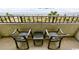 Relax in these chairs with ocean views on the balcony at 7100 N Ocean Blvd. # 405, Myrtle Beach, SC 29572