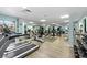 Bright gym featuring modern cardio and weight training equipment plus mirrored walls at 7100 N Ocean Blvd. # 405, Myrtle Beach, SC 29572