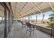 Covered outdoor patio with ample seating offering picturesque ocean views at 7100 N Ocean Blvd. # 405, Myrtle Beach, SC 29572
